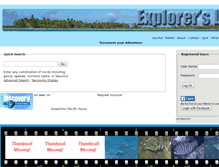 Tablet Screenshot of explorers-log.com